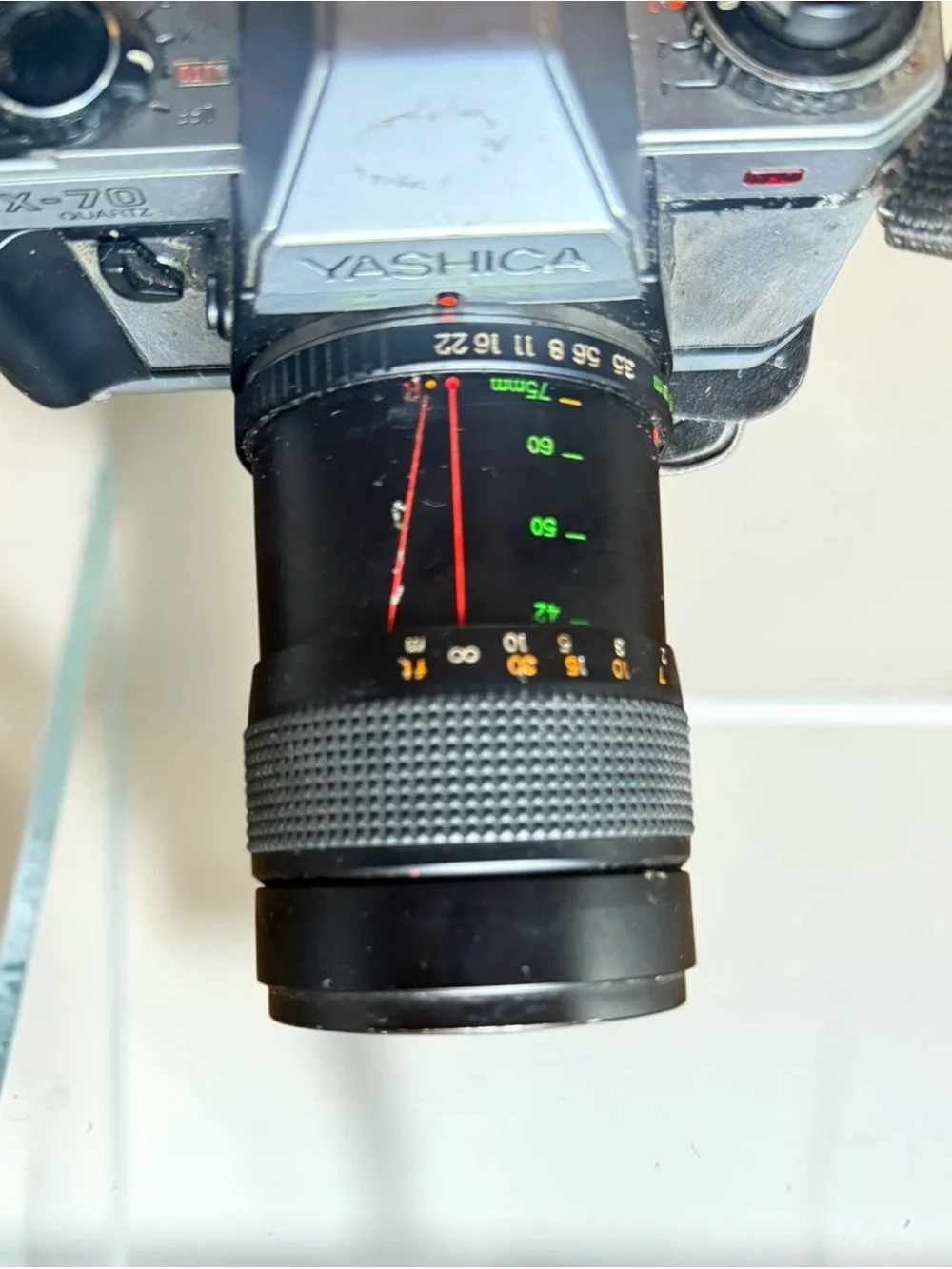 Yashica Vintage 35mm SLR Camera in Silver and Black